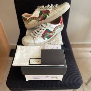 Rare Silver Dragon Gucci Shoes